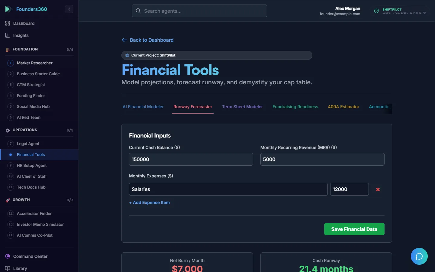 The financial tools agent