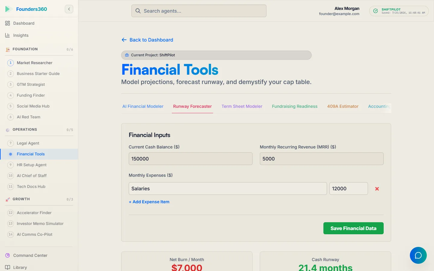The financial tools agent